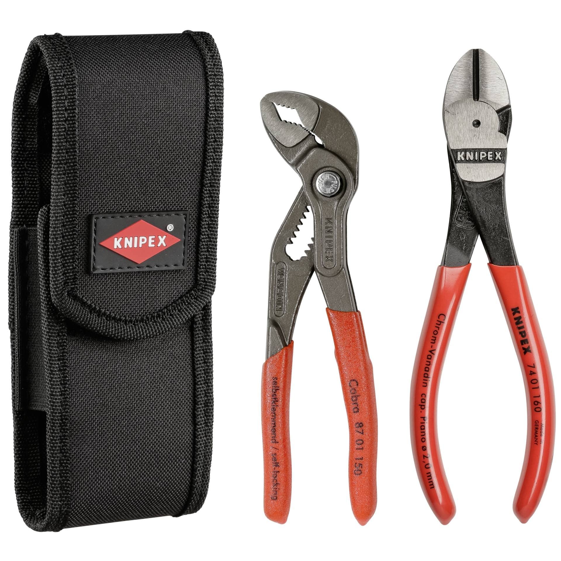 Knipex 00 20 72 V02 Mini Pliers Set in Belt Tool Pouch