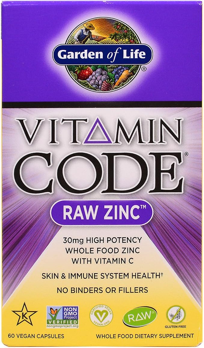 Garden of Life Vitamin Code Raw Zinc - 60 Capsules