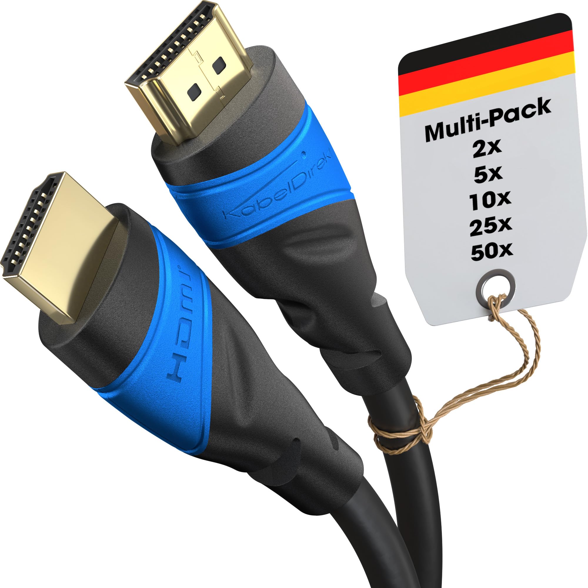 KabelDirekt 8K & 4K HDMI Cable 0.25m Available in 0.15-22.5m for All HDMI Devices (4K@120Hz & 8K@60Hz, HDMI 2.0, High Speed with Ethernet, for PC