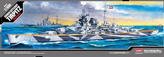Academy 14219 1/800 Battleship Tirpitz Static Model Kit