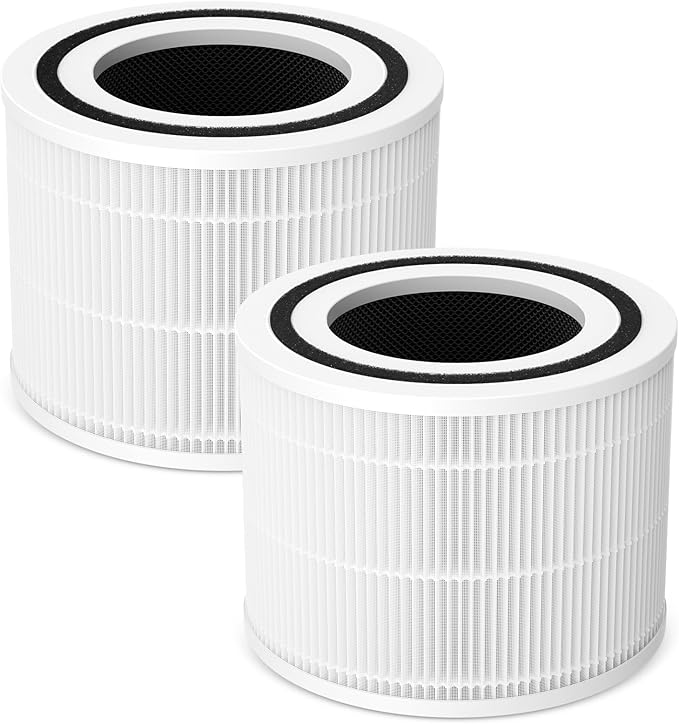 Core 300 Replacement Filter for Levoit Core300-P Core 300 Core 300S Air Purifier, Core 300-rf, 3-in-1 H13 True Hepa, Activated Carbon System, White,