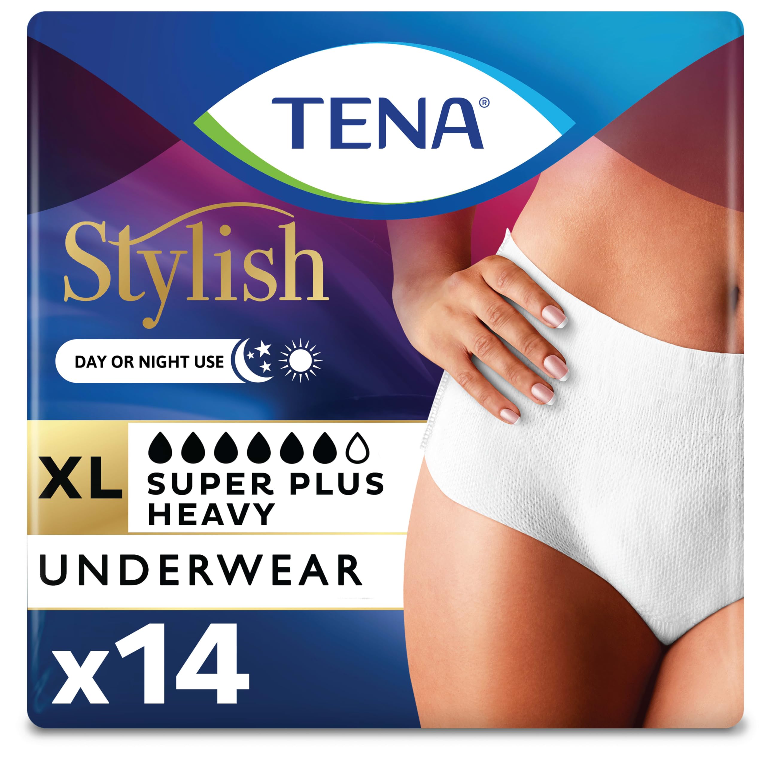 :TENA Incontinence Underwear for Women, Super Plus Absorbency, Small/M