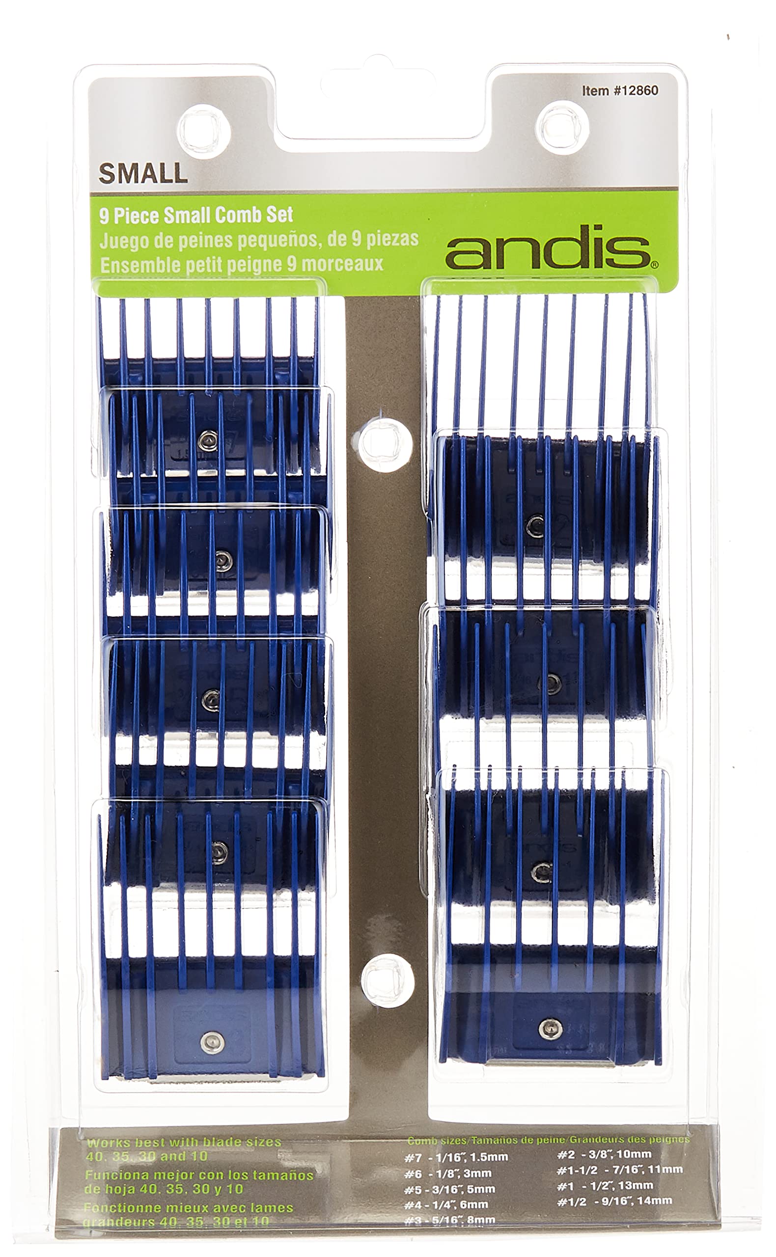 Andis 9-Piece Small Comb Set