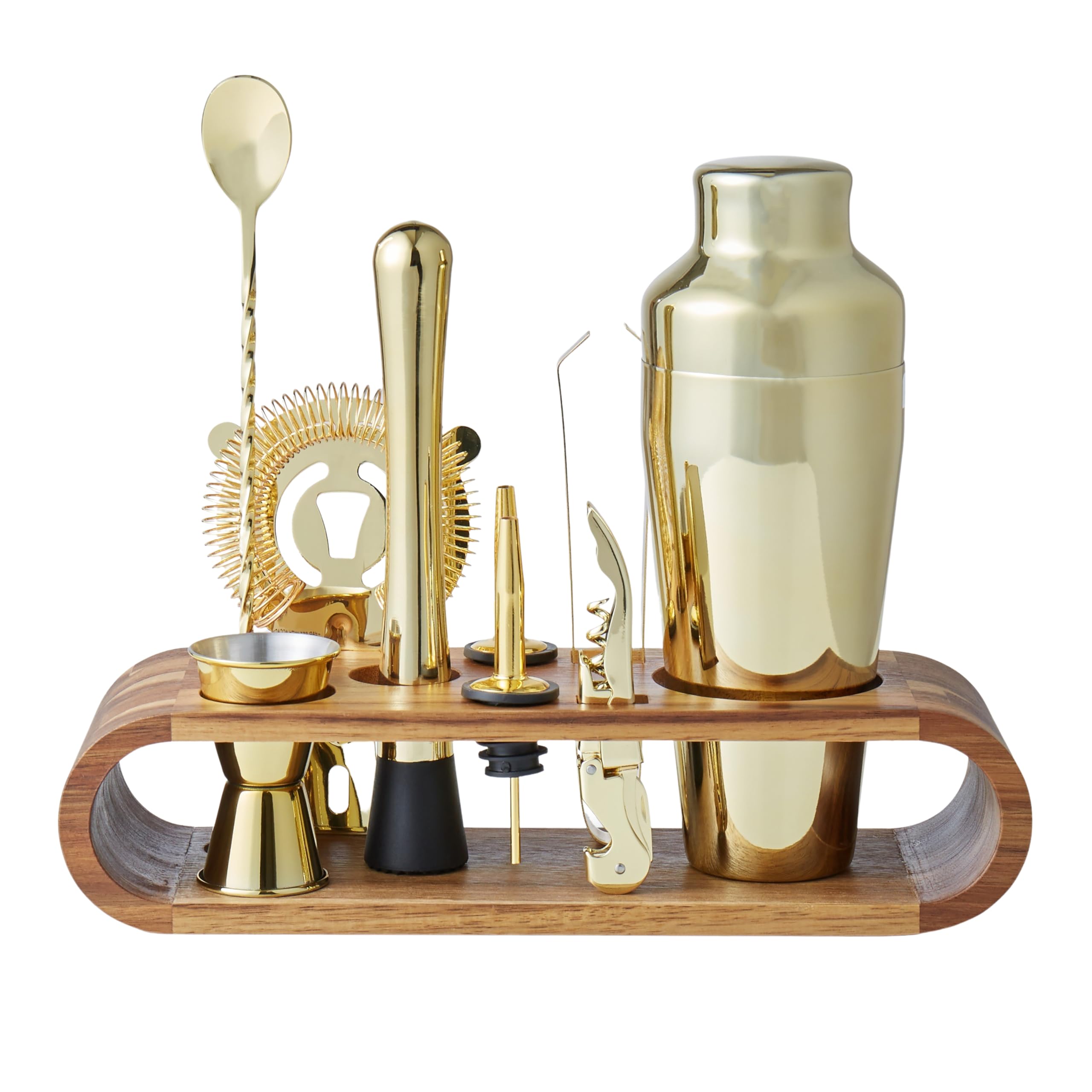 Davis & Waddell - Fine Foods Bar Set With Acacia Stand