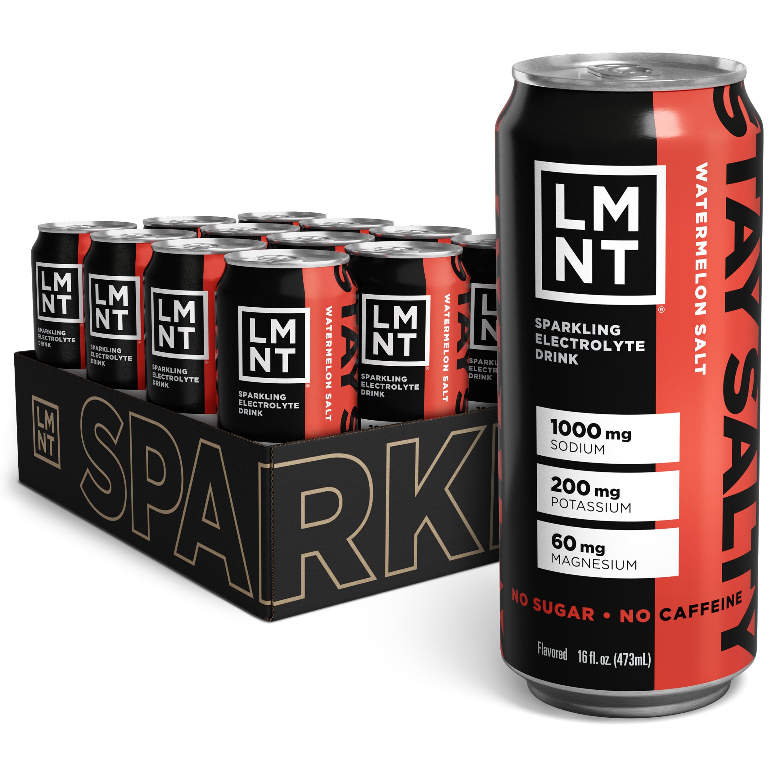 LMNT Sparkling Electrolyte Drink - Watermelon Salt | 12-Count