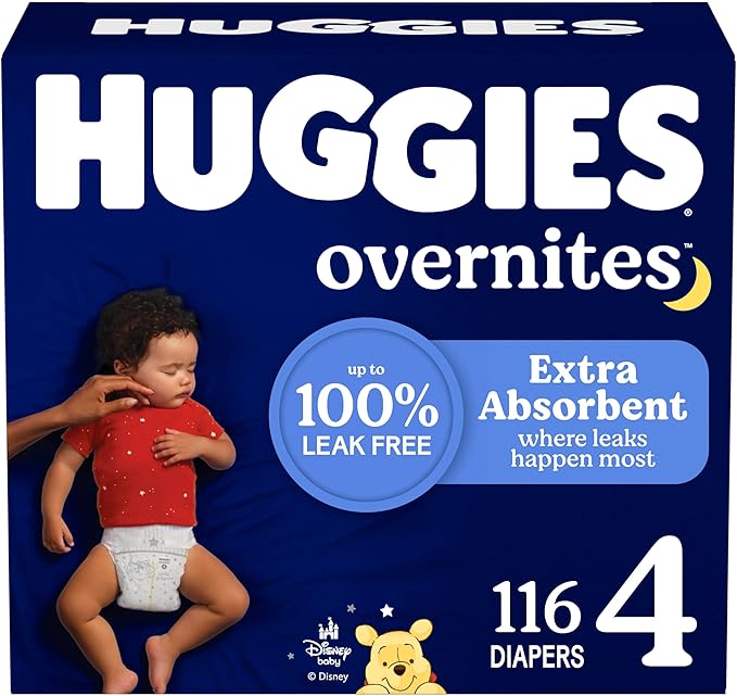 Huggies Diapers, Disney Baby, Overnites, 4 (22-37 lb) - 52 diapers