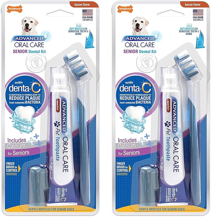 Nylabone Advanced Oral Care Natural Dog Dental Kit