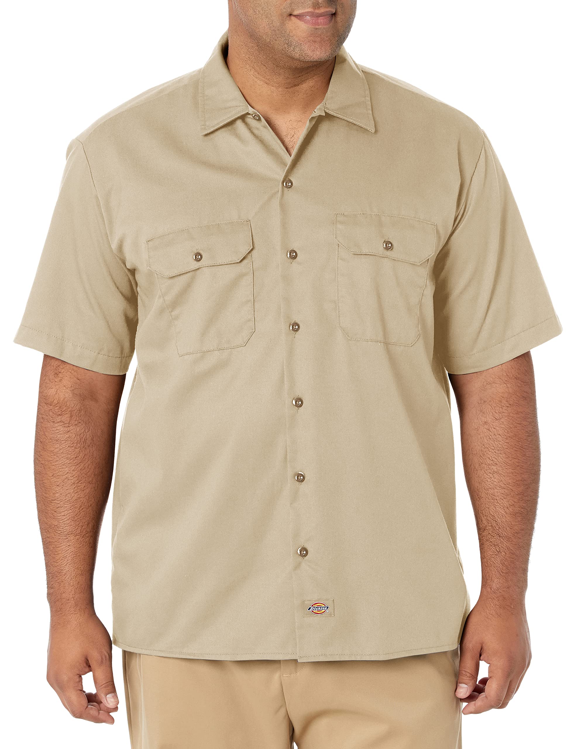 Dickies 1574 Zip-Through Short Sleeve Work Shirt Black - Size XL