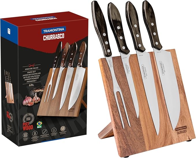 Tramontina Four Piece Magnetic Knife Block Set