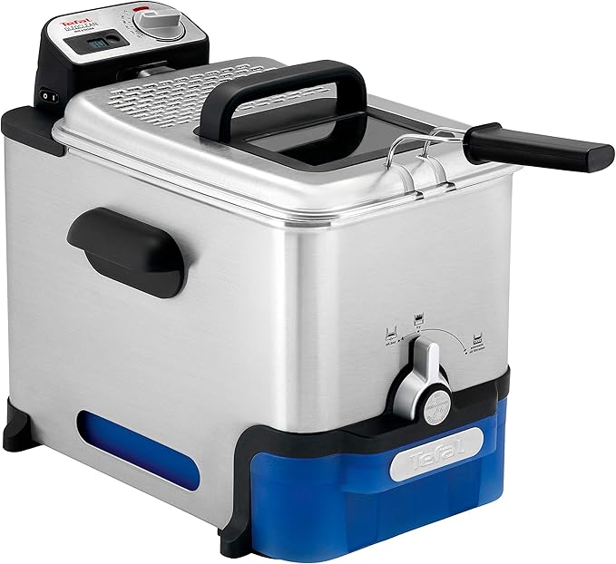 Tefal FR804040 Oleoclean Pro Fryer 3.5L Silver/Blue