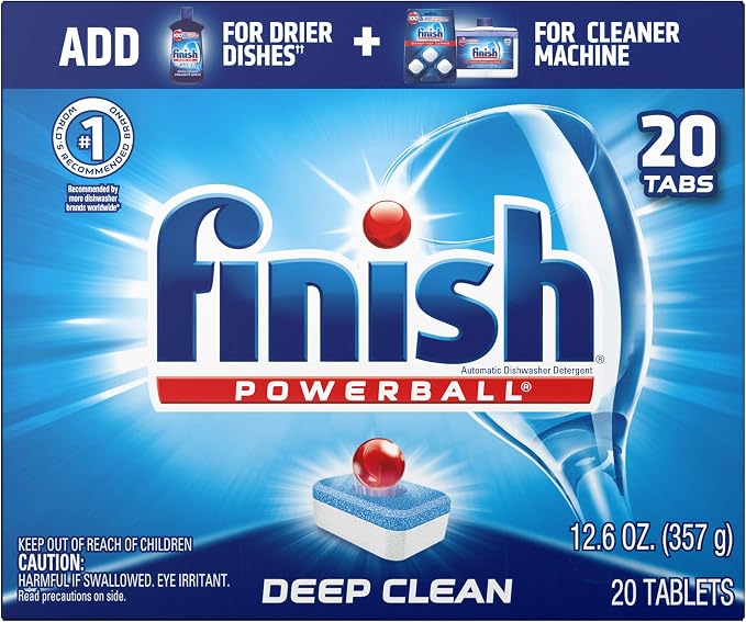 Finish All In 1 Powerball, Fresh 20 Tabs, Dishwasher Detergent Tablets