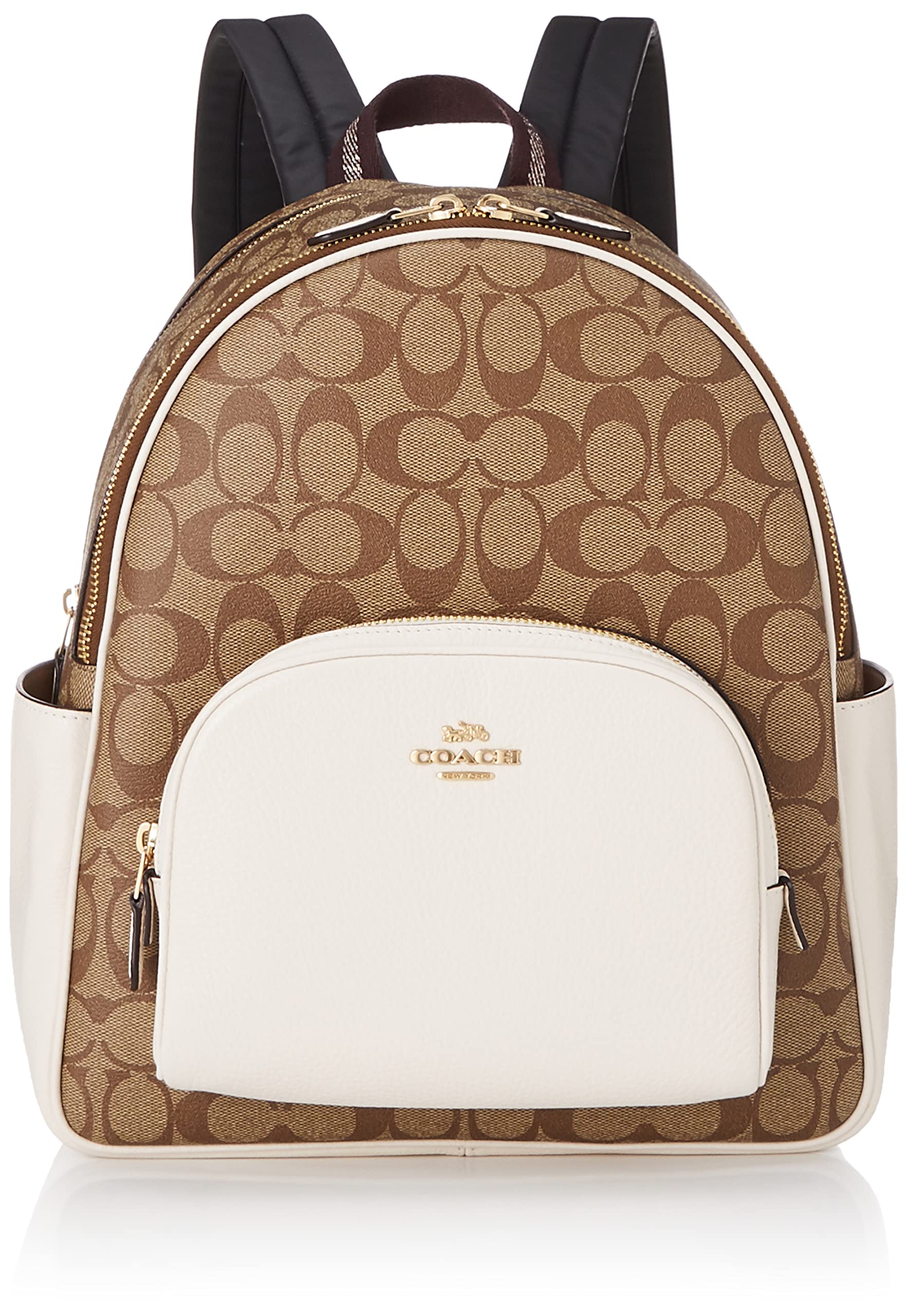 Coach Brown Court Backpack in Signature Canvas
