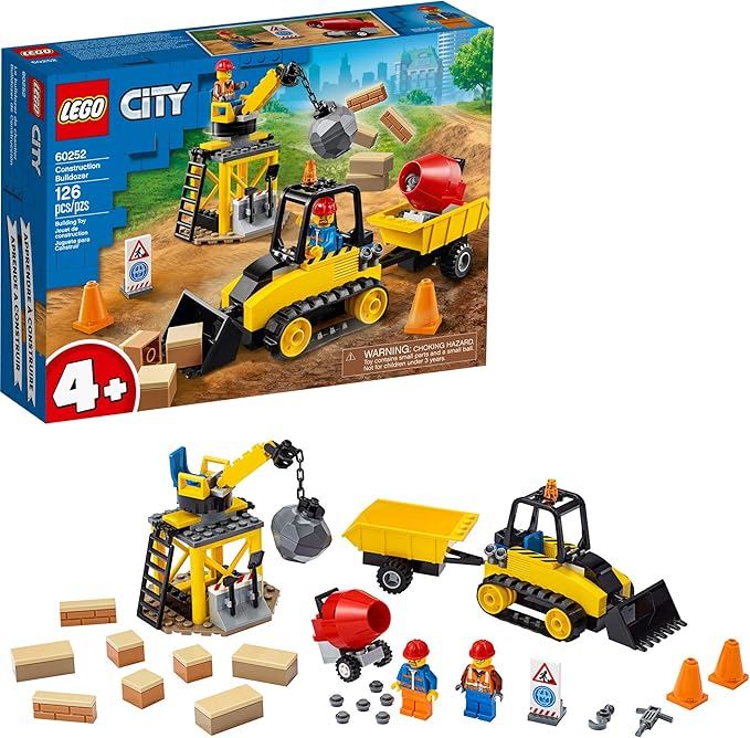 LEGO City Construction Bulldozer 60252 Toy Construction Set, Cool