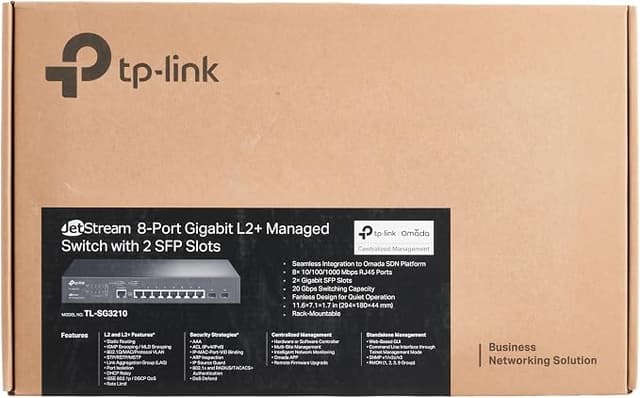 TP-Link T2500G TL-SG3210 Jetstream 8-Port Gigabit L2 Managed Switch With 2 SFP Slots