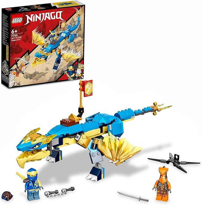 LEGO Ninjago Jays Thunder Dragon Evo 71760 Playset Featuring A Multicolor