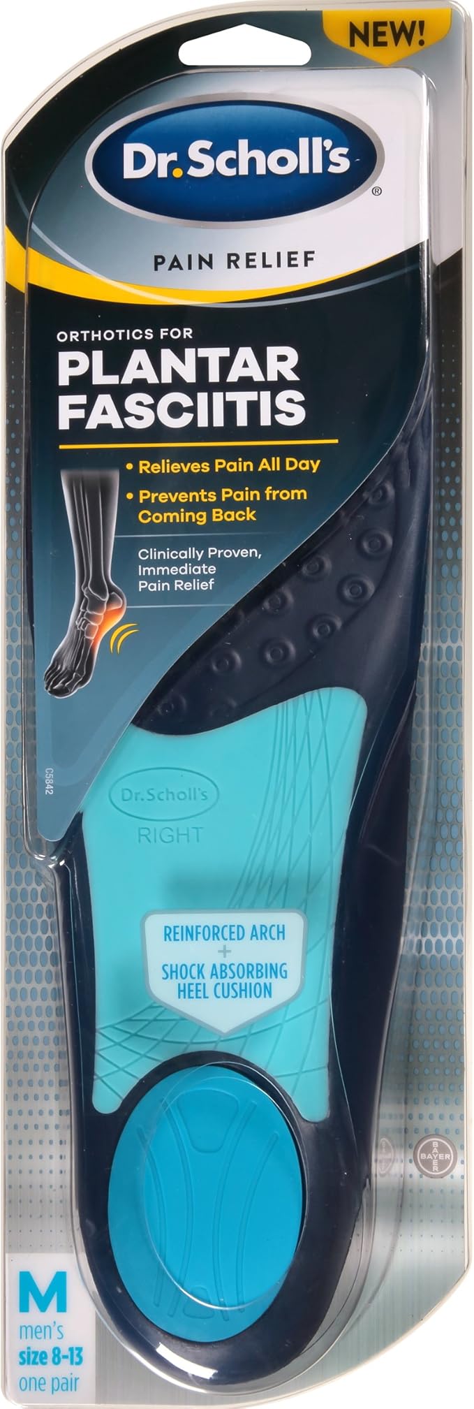 Dr. Scholl's Pain Relief for Plantar Fasciitis Men.