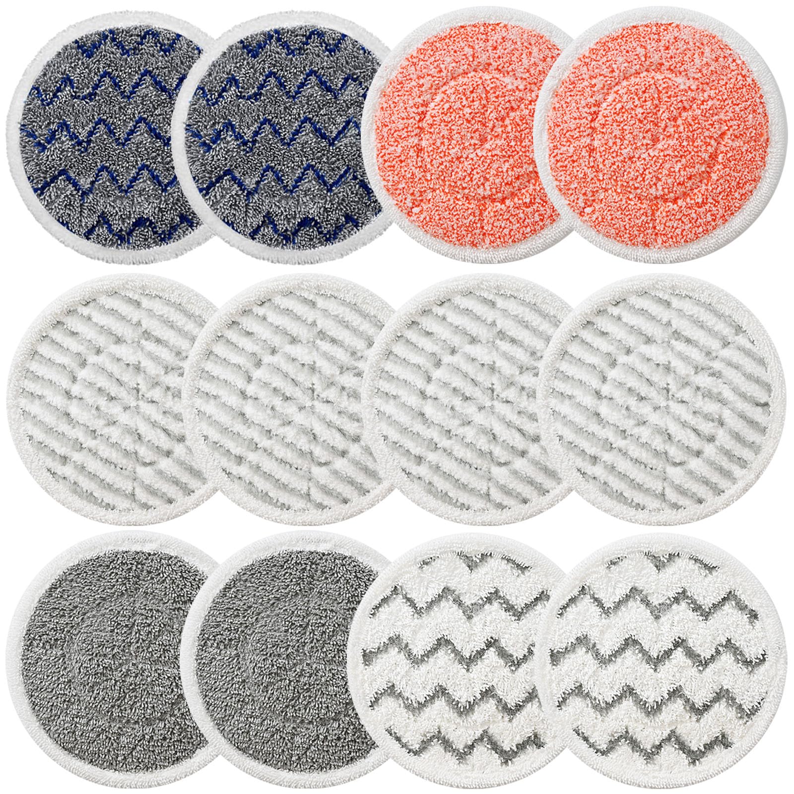 12 Pack Upgraded S7001 Pads Replacement Steam Mop Pads for Shark S7001 S8201 S7000 S8001 S7201 S7000AMZ S7001TGT Series Steam Mop Pads,Steam&Scrub