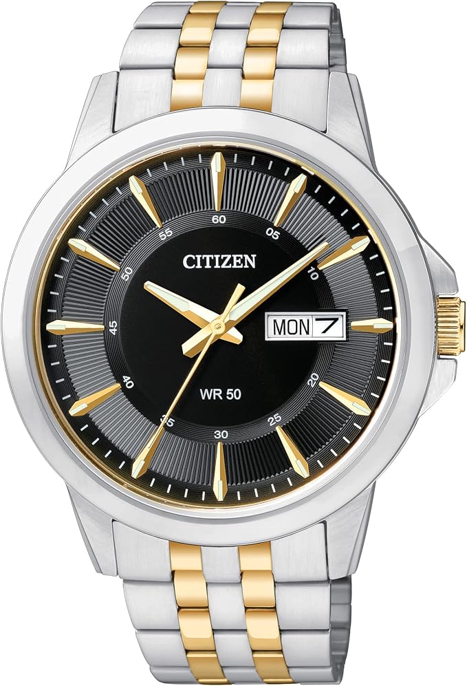 Citizen Quartz Mens Watch, Stainless Steel, Classic, Two-Tone (Model: BF2018-52E), Two-Tone, Quartz Watch