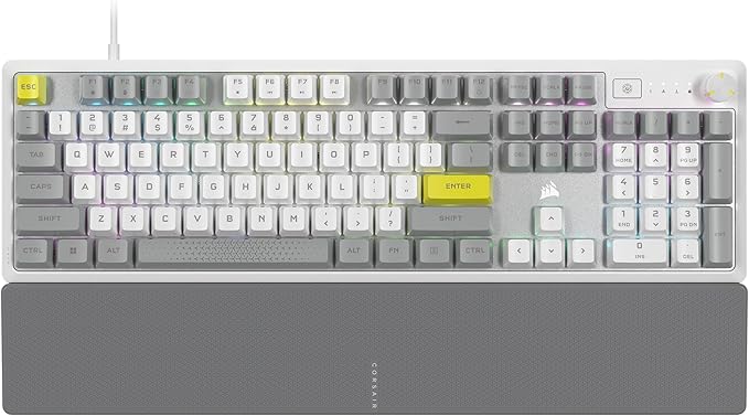Corsair K70 Core SE RGB Mechanical Gaming Keyboard With Palm Rest (White)