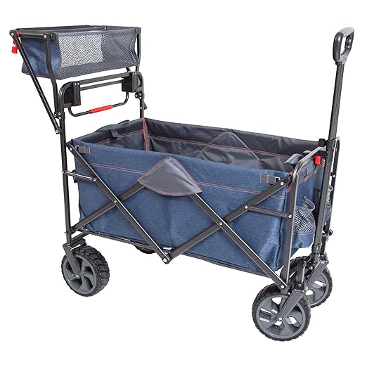 Mac Sports Push Pull Wagon - Denim Blue - Swimoutlet.com