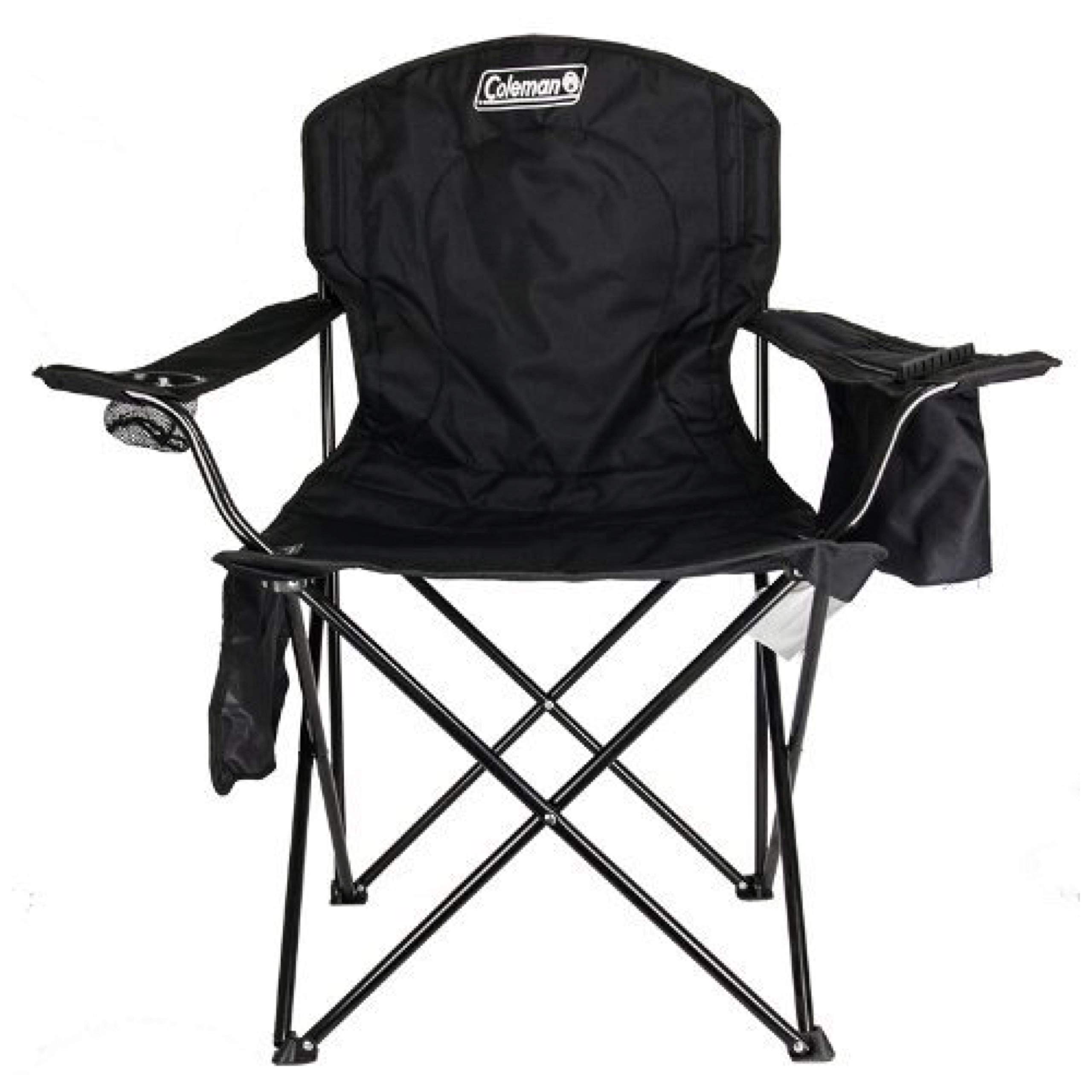 Coleman Oversized Quad Chair with Cooler Black
