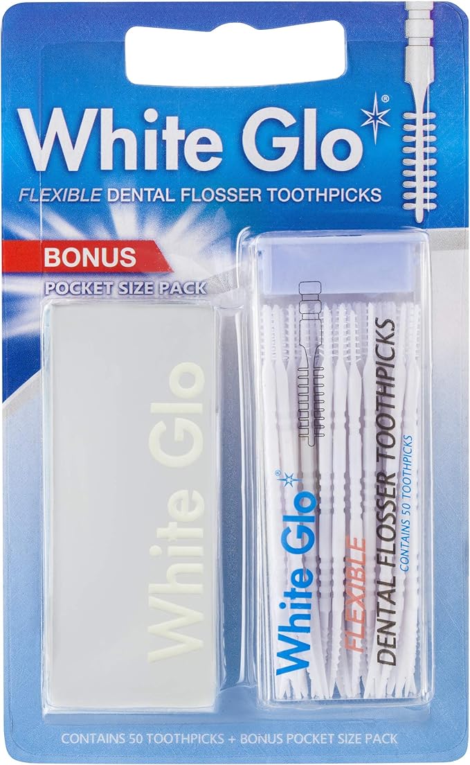 White Glo Dental Floss Toothpick 50 Pack