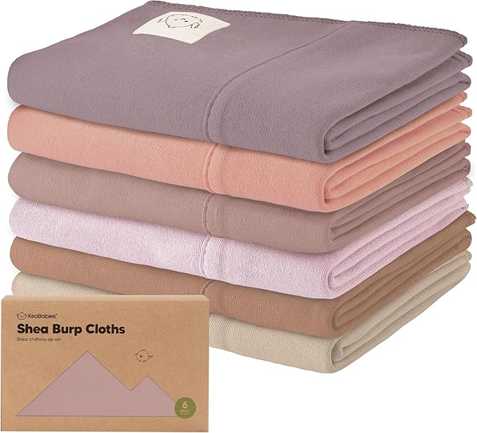 6-Pack Baby Burp Cloths - Large Cotton Burping Cloths For Babies, Organic Burp Cloths For Baby Boys, Girls, Baby Burp Cloth, Newborn Washcloth,