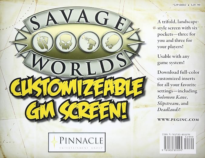 Savage Worlds Customizable gm Screen (S2P10002)