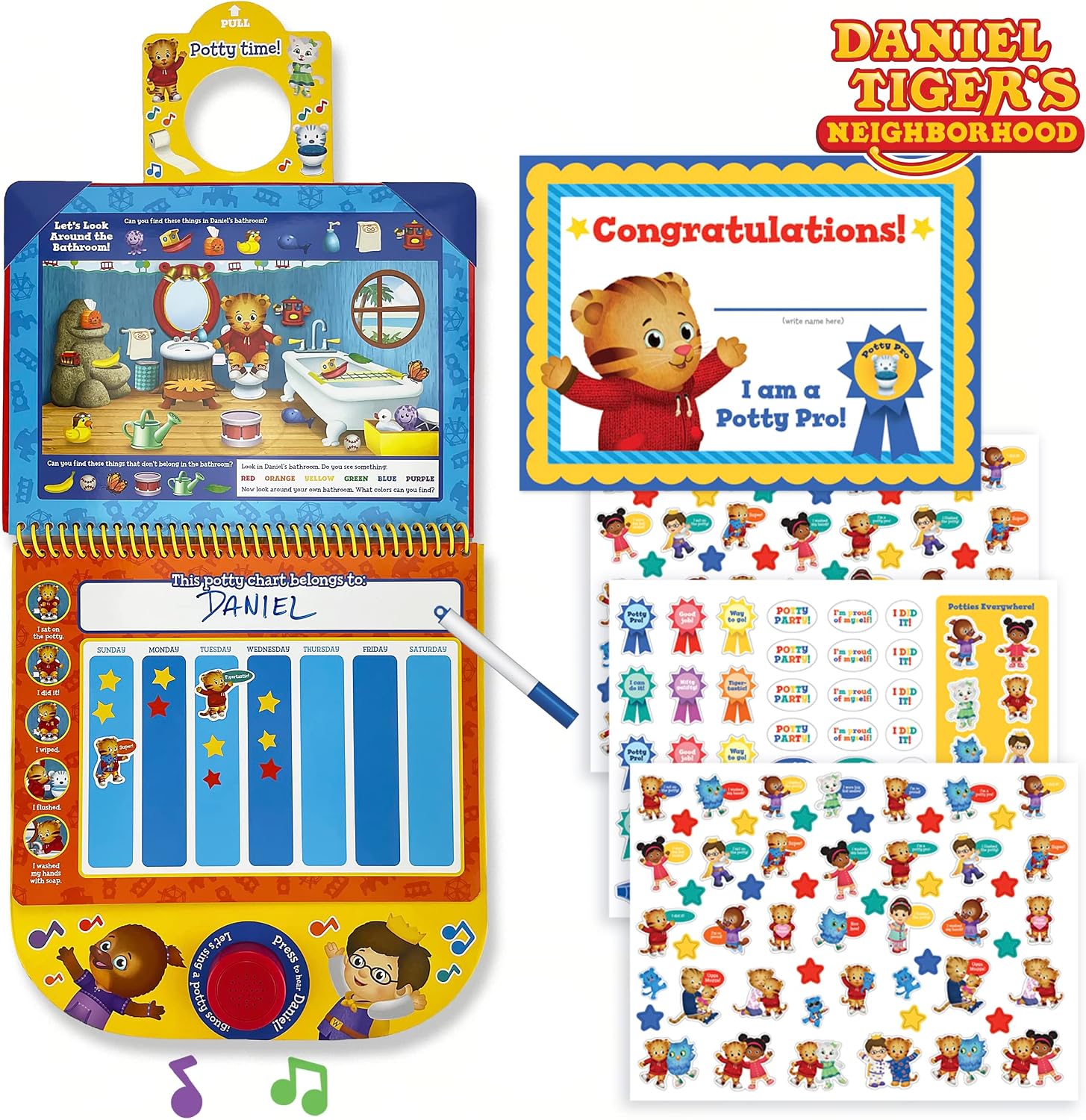 Daniel Tiger Potty Training Reward Chart by Cottage Door Press