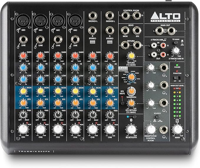 Alto Professional TrueMix 800 FX 8-Channel Compact Mixer w/ USB, Bluetooth & Multi-FX