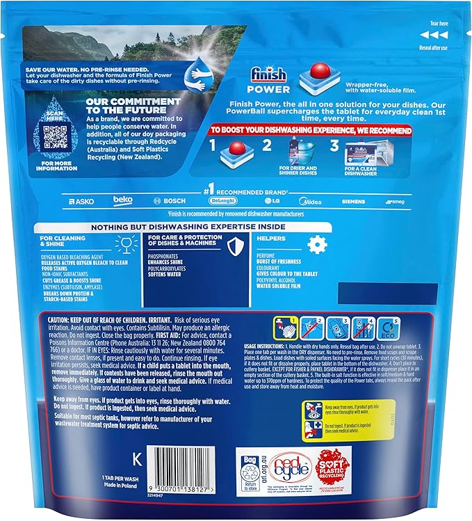 Finish Power All in One Lemon Dishwasher Tablets 85 Pack