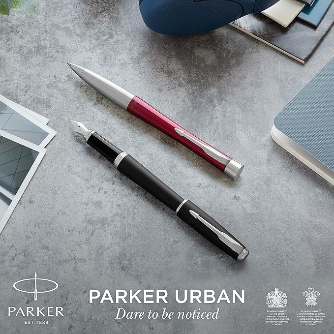 Parker Urban Muted Black Chrome Trim Fountain Pen