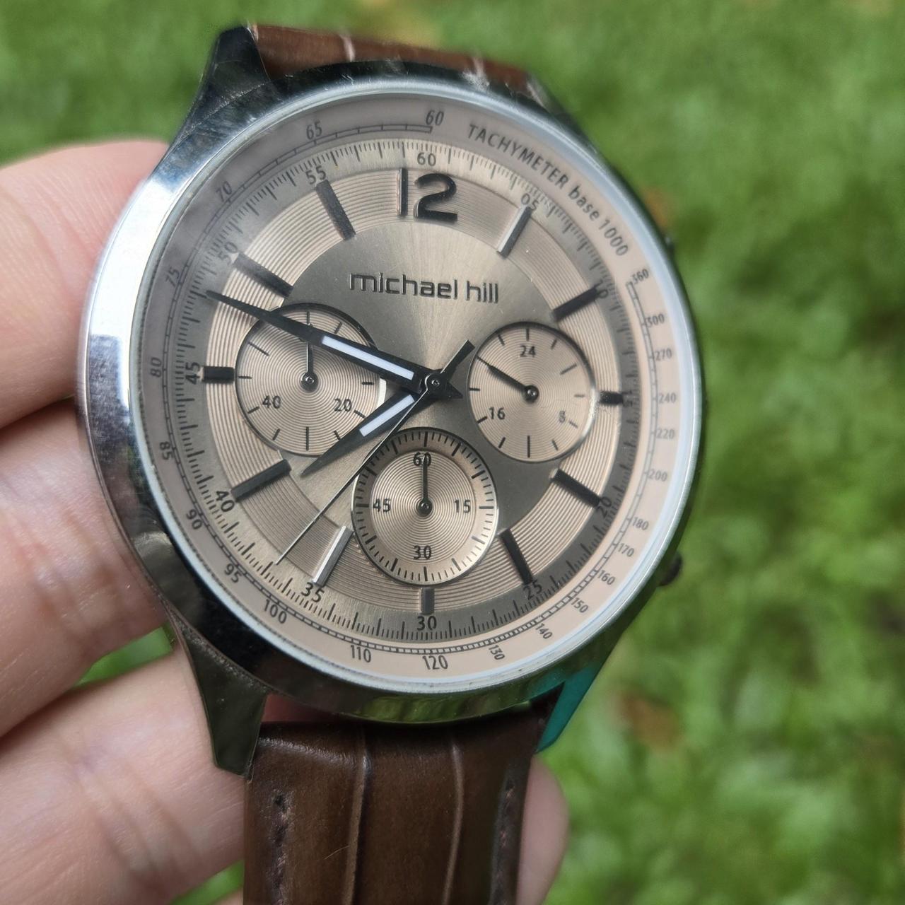 Michael Hill - Men's Luxury Watches - Men's Chronograph Watch in Stainless Steel & Brown Leather - Size One Size at The Iconic
