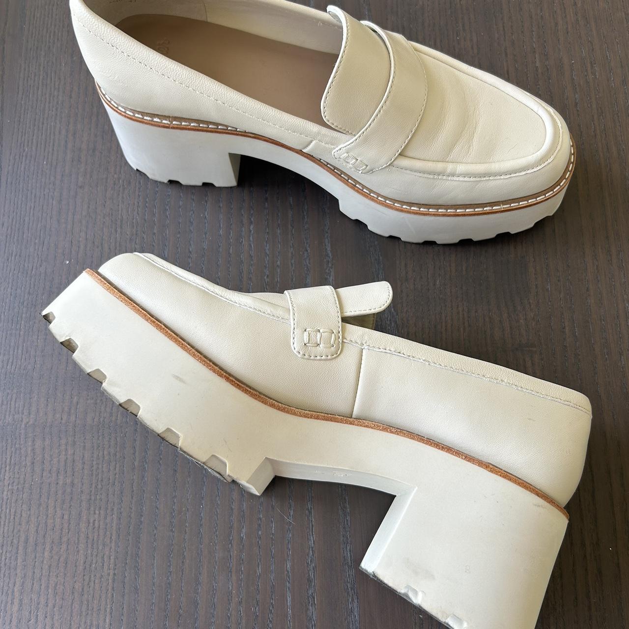 David Jones Wittner Saturn Vintage Ivory Leather Loafer in Vintage Ivory N, Size 41 EU