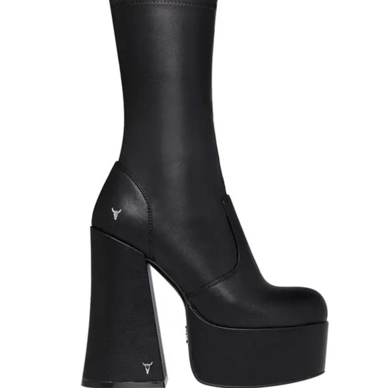 Windsor Smith Hidden Boots Black, US Womens 9