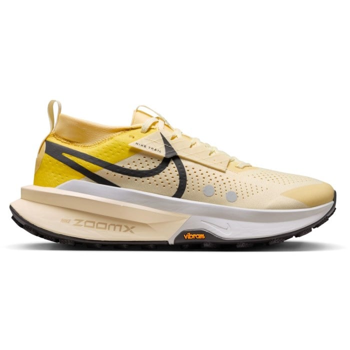 Mens Nike ZoomX Zegama Trail 2, Alabaster/Medium Ash-Lightening / 9.5