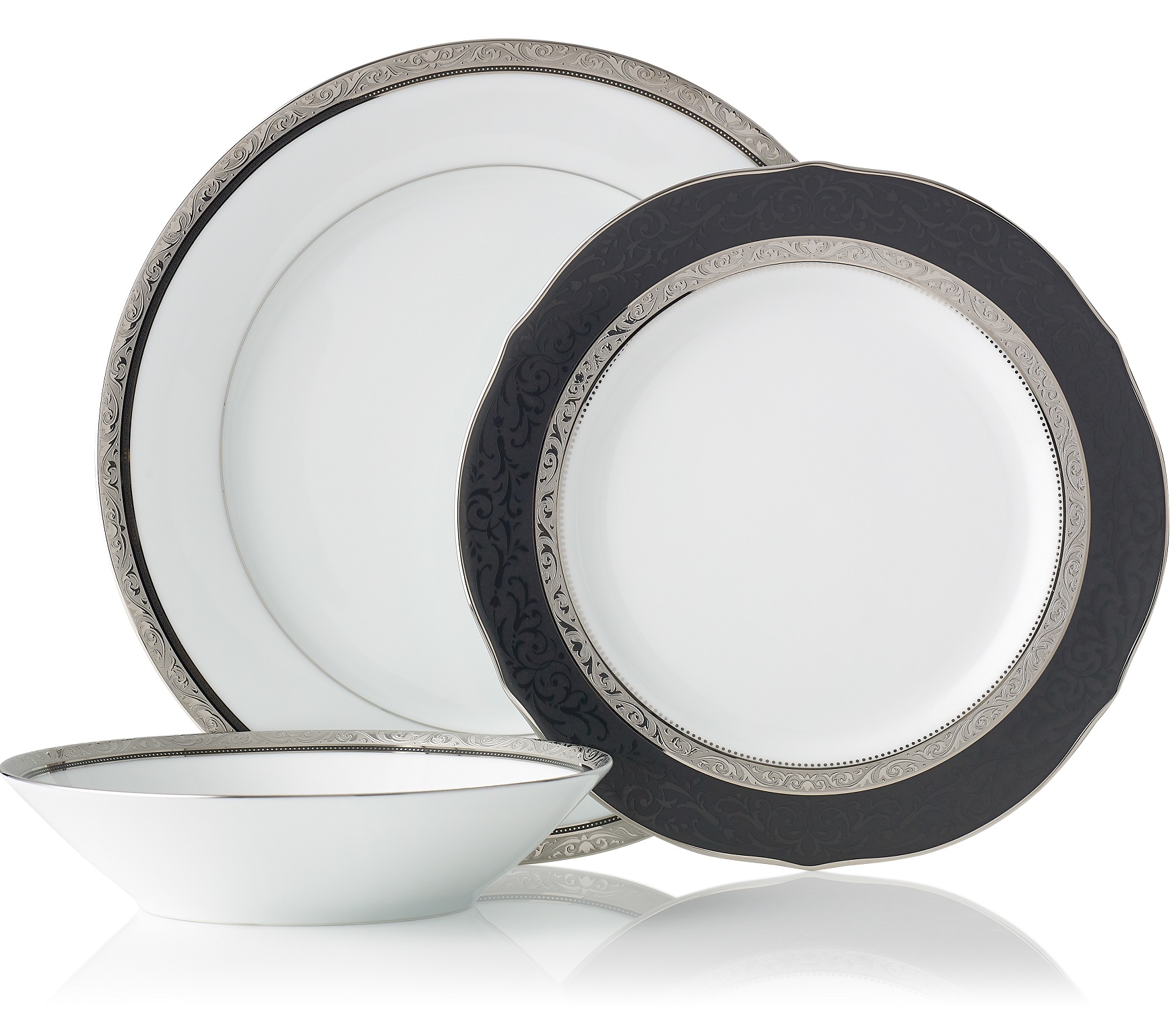 Noritake Regent Platinum 12 Piece Dinner Set