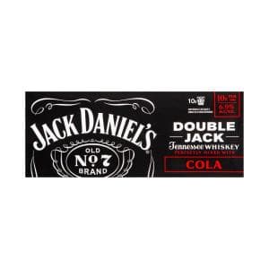 Jack Daniels Double Jack & Cola Can 375ml (10 Pack)