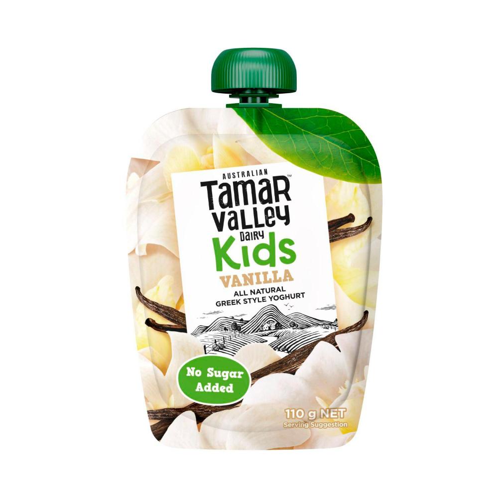 Tamar Valley Kids Greek Vanilla Yoghurt Pouch 110g
