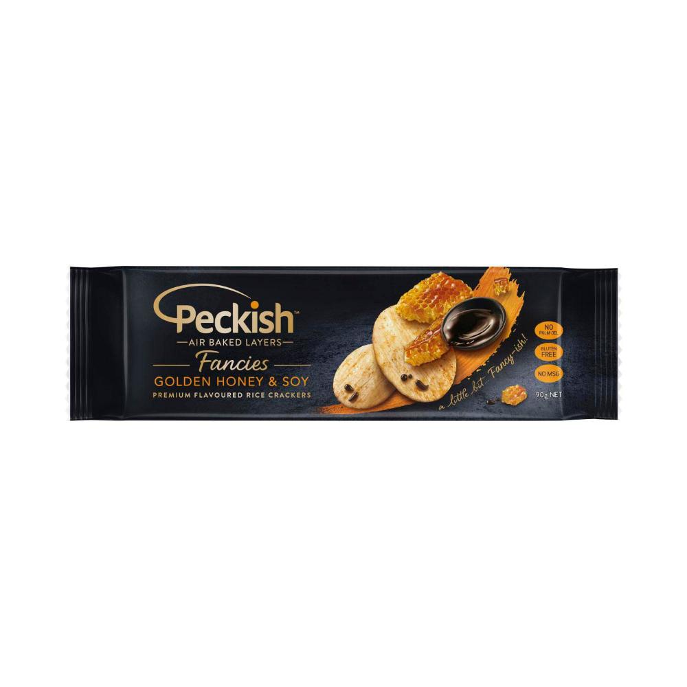 Peckish Fancies Golden Honey Soy Rice Crackers 90g