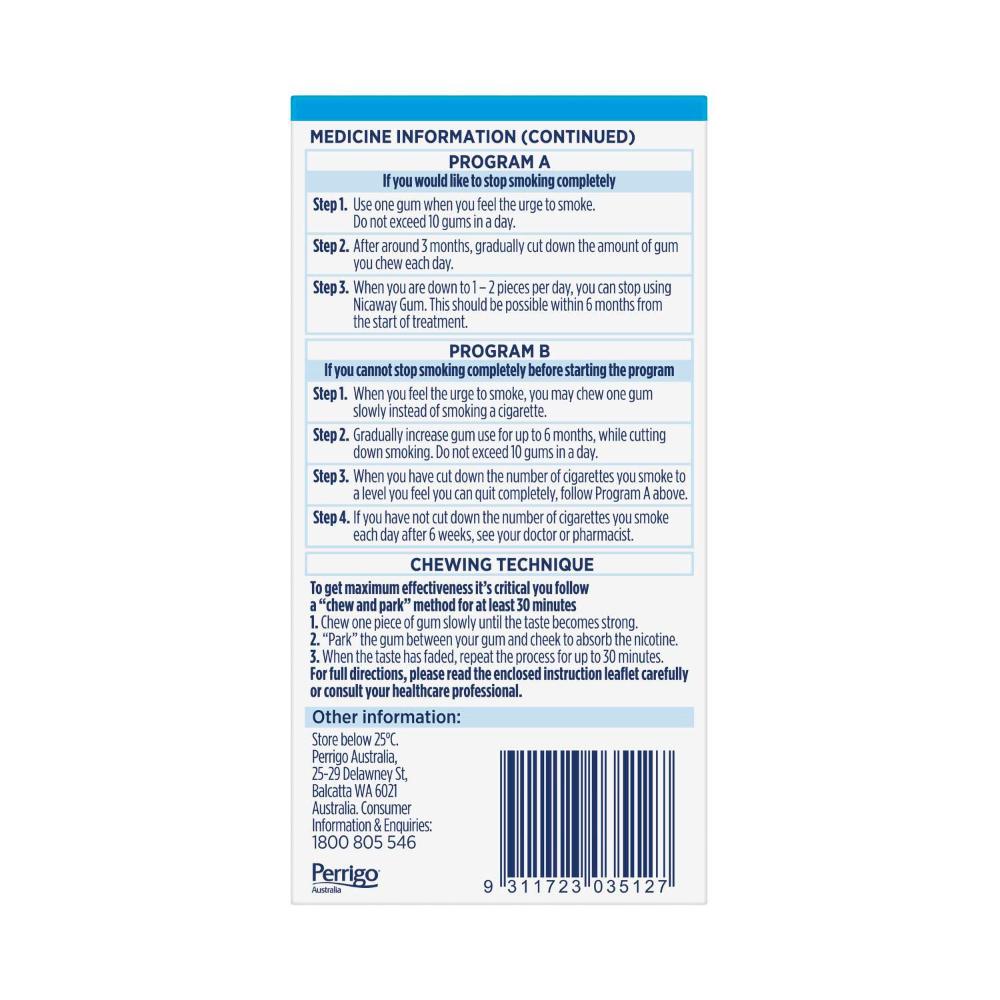 Herron Nicaway Mint Chewing Gum 4MG 96 Pack