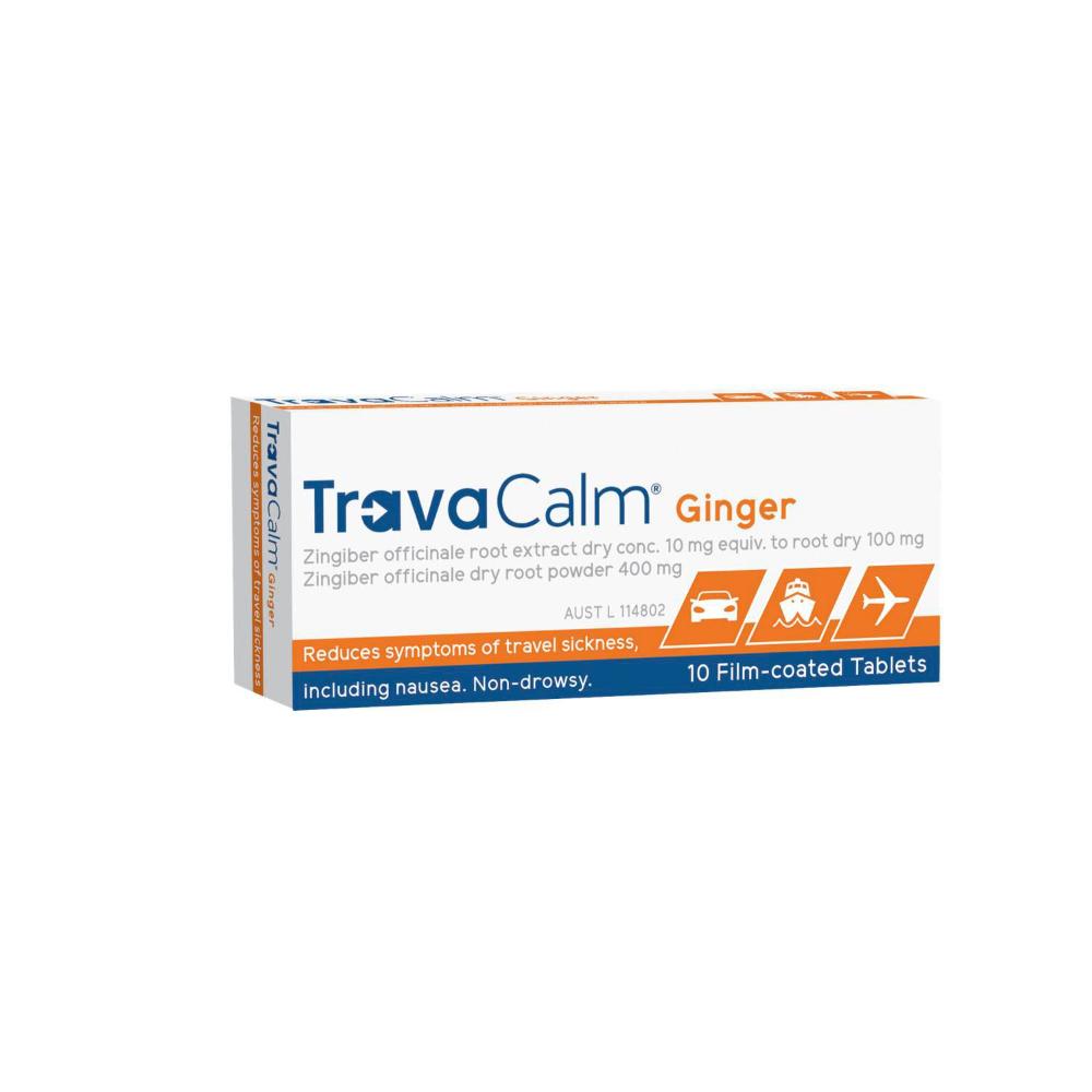 Travacalm 10 Tablets Natural Ginger