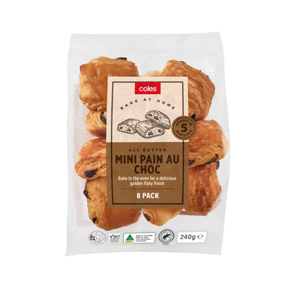 Coles Mini Pain AU Choc (8Pk)