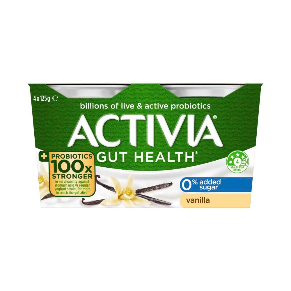Activia Probiotic Vanilla Yoghurt 4 Pack