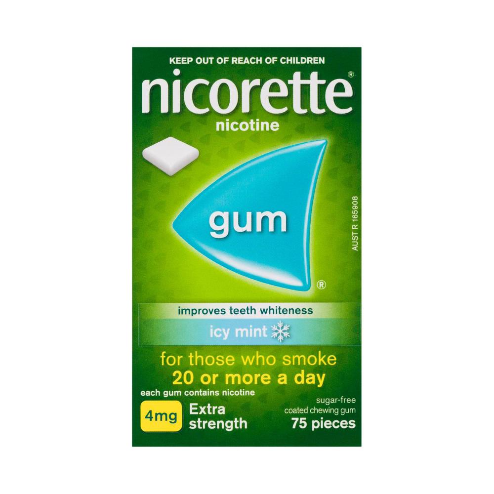 Nicorette Gum Icy Mint 4mg 75 Pack