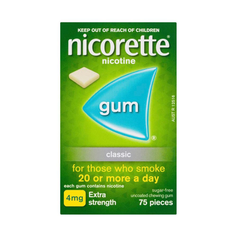Nicorette Gum Classic 4mg 75 Pack