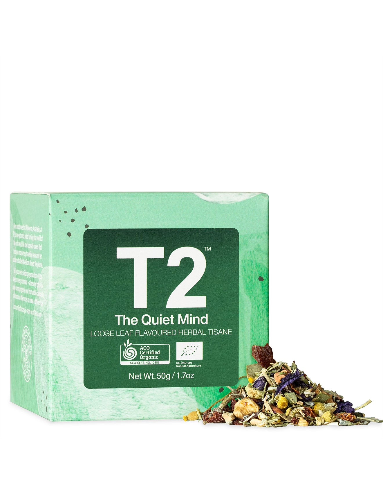 T2 Tea The Quiet Mind, Loose Leaf Feature Cube, 50g