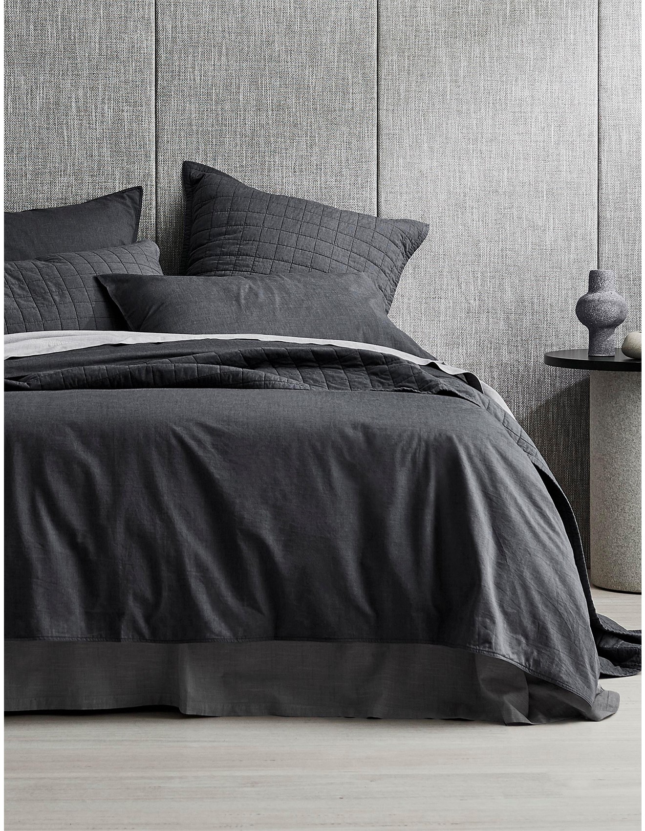 Sheridan Reilly Quilt Cover Set - Carbon / Single