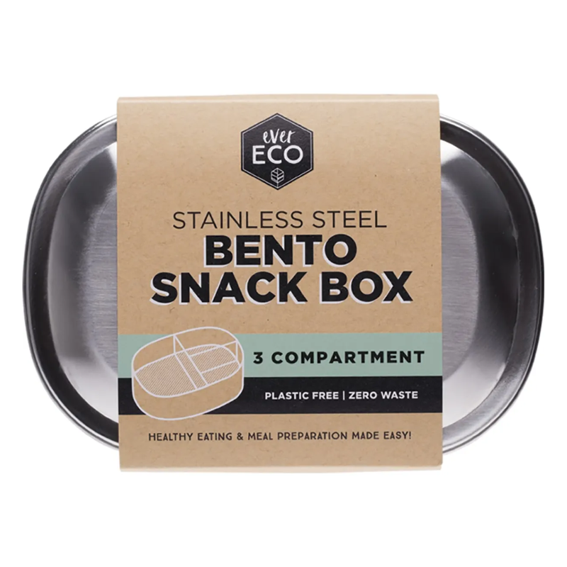 Ever Eco Stainless Steel Bento Snack Box 3 Compartments