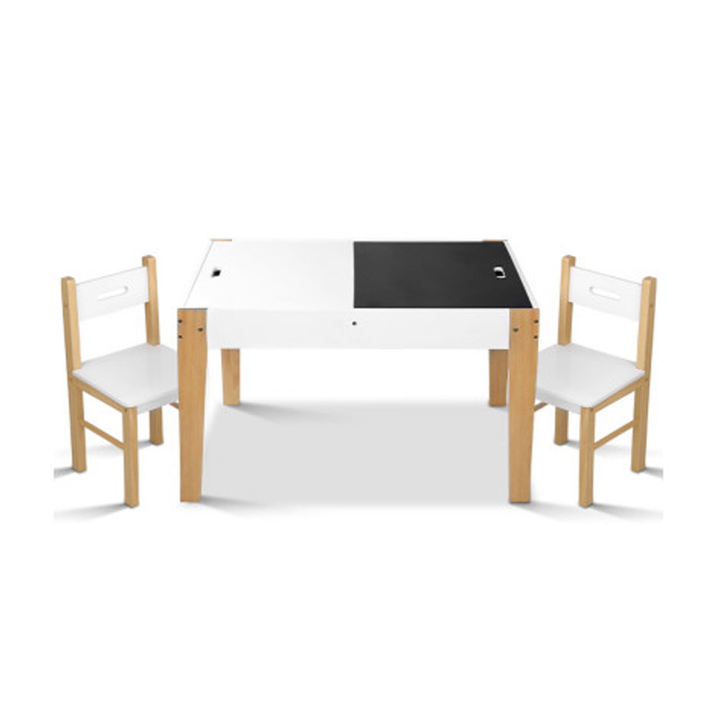 Keezi Kids Table and Chair Set Activity Chalkboard Toys Storage Desk